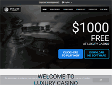 Tablet Screenshot of luxurycasino.com